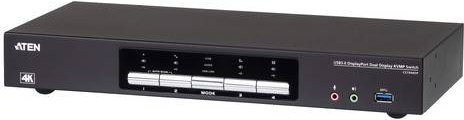 ATEN CS1944DPA KVMP-Switch 4-fach Dual-Display mit DisplayPort, USB 3.0 und 8K in Schwarz - Bild 1