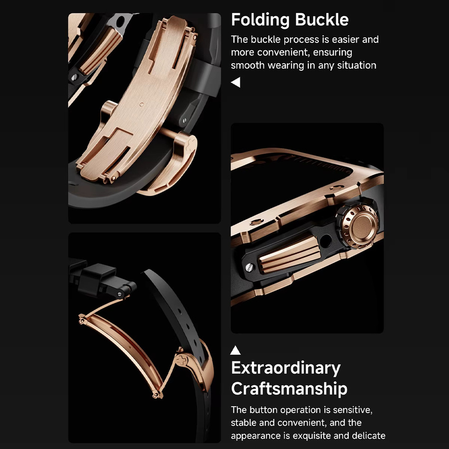 FancyWrist Uhrenarmband und Edelstahlgehäuse, Silikon, Apple Watch 11 46 mm, Unisex - Bild 2