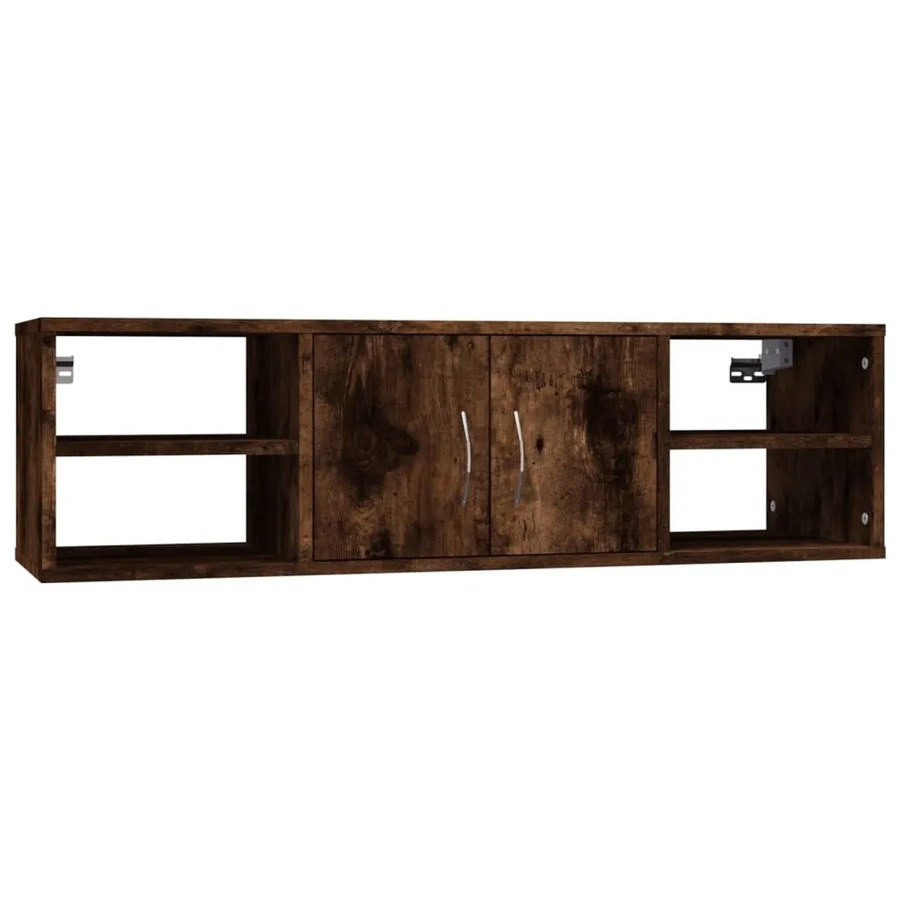 vidaXL Wandregal aus Holzwerkstoff in Räuchereiche, B/H/T: 102 x 30 x 29 cm - Bild 2