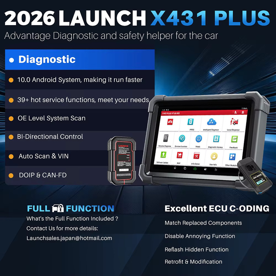 LAUNCH X431 IMMO Plus X-PROG Autodiagnosewerkzeug mit Schlüsselprogrammierung und 38 Reset-Funktionen in Schwarz - Bild 2