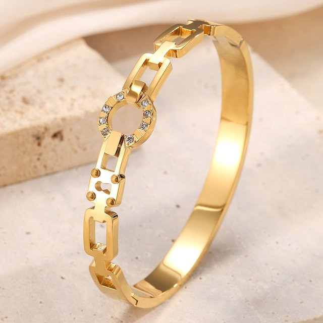 RAKOL Armband, Edelstahl, Gold, Zirkonia, Damen - Bild 1