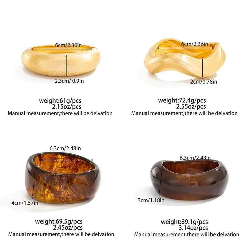 IngeSight.Z Armbänder, Harz, Metall, Vintage, Damen - Bild 3
