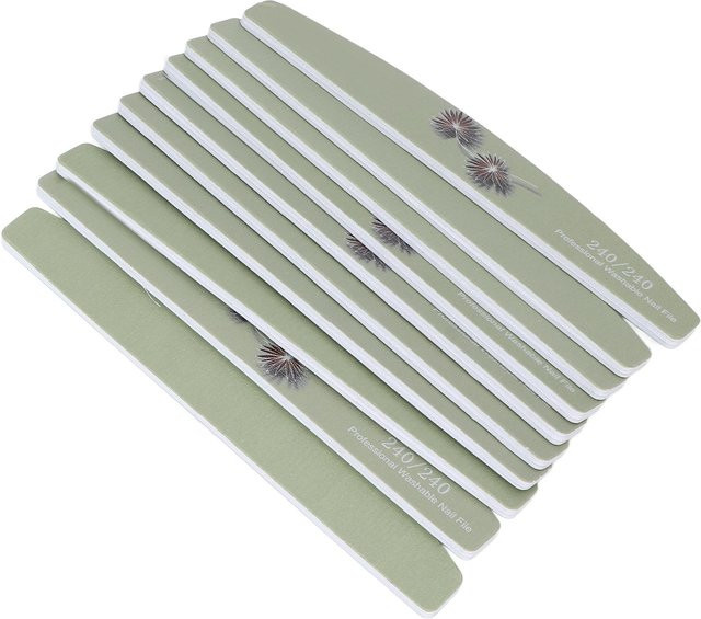 Koogeelife Nagelfeile, 10 Stück, doppelseitig, weiß, Unisex - Bild 1