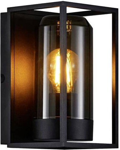 Nordlux Griffin Außenwandleuchte aus Metall in Schwarz mit transparentem Glas und E27 Fassung - Bild 1