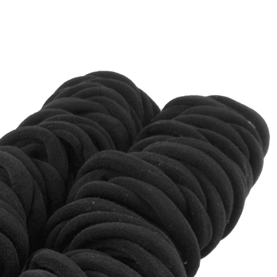 100 Stück Haargummis Schwarz Elastisch Nahtlos, Haarband Zopfhalter - Bild 4
