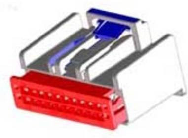 Molex Buchsengehäuse-Kabel 30700-1208 in Schwarz und Rot - Bild 1