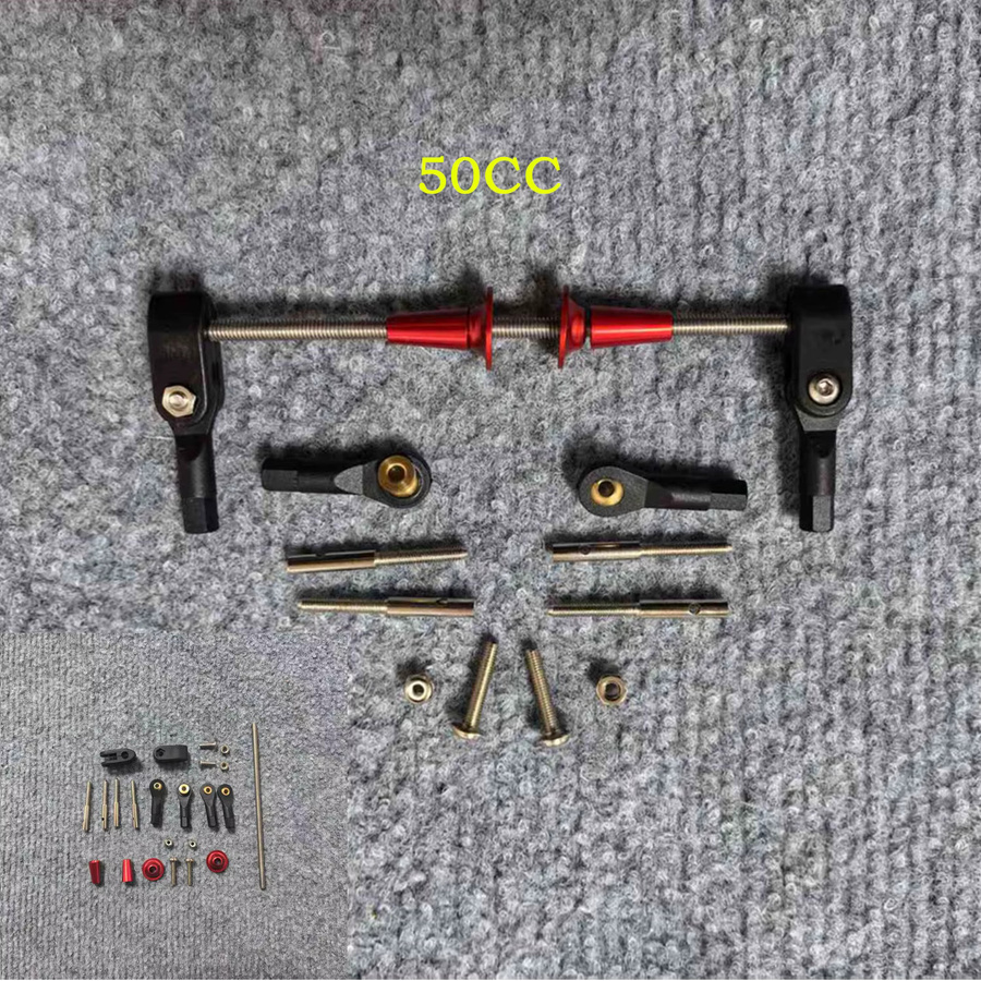 Real Hawk Ruder Control Horn & Ball Link Combo, Metall, Zubehör, Rot - Bild 1