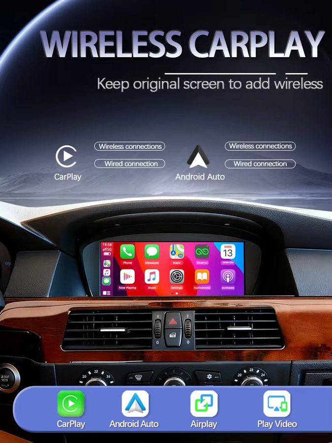 Sazy Auto Kabelloses CarPlay Interface für BMW CCC CIC NBT EVO 1 2 3 4 5 6 7 Serie X1 X3 X4 X5 X6 und MINI F56 F15 F16 F25 F26 F48 F10 F22 F20 F30 F32 i3 via Bluetooth - Bild 5
