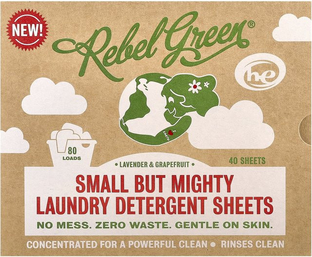 Rebel Green Waschmittelblätter Lavendel & Grapefruit beige 40 Stück - Bild 1