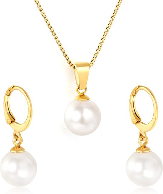 LUXUKISSKIDS Schmuck-Set, Halskette, Ohrringe, Perlenanhänger, Kinder - Bild 1