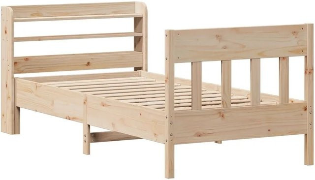 vidaXL Massivholzbett aus Kiefer in rustikalem Design ohne Matratze - Bild 1