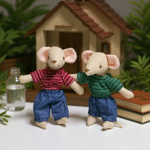 mumamuying Maus Puppe, Plüsch, 1-teiliges Set, Rot, Bunt / Mehrfarbig - Bild 1