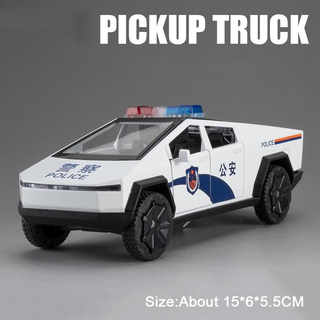 Linyi toy car Pickup-Miniatur-Polizeiautos, Diecast-Spielzeug, 1:32, mit Licht und Sound, ab 14 Jahren - Bild 1