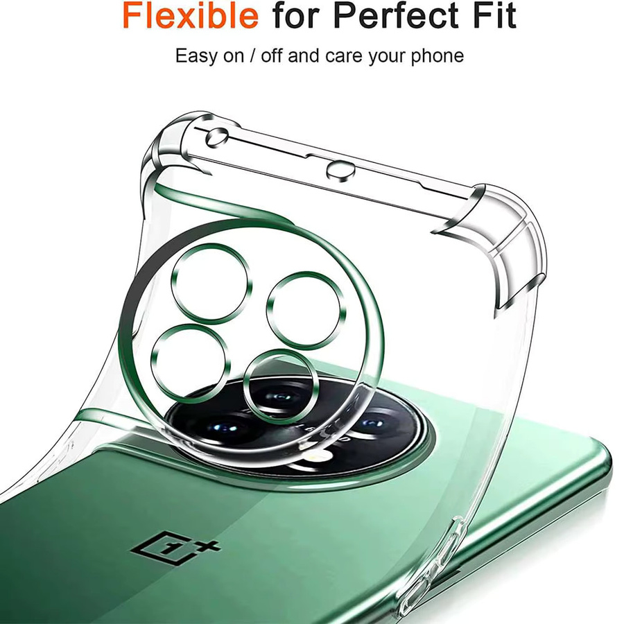 Stoßfeste transparente Silikon-Schutzhülle für OnePlus 11 5G 11R 10T 10R 10 Pro 9 Pro 8 8T 7T mit 1,5 mm Air-Bag-Schutz - Bild 6