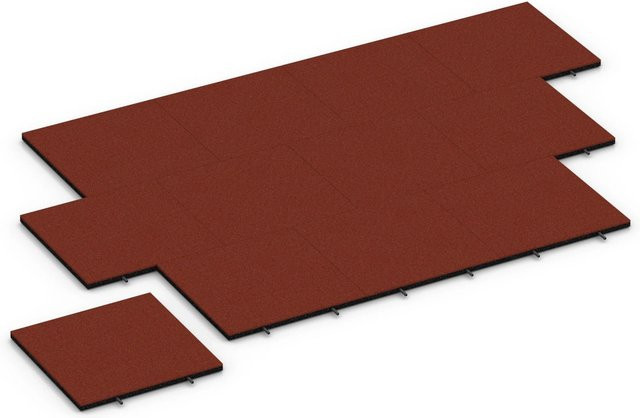 WARCO Fallschutzplatte in Ziegelrot, B/T/H: 50 x 50 x 3 cm - Bild 1