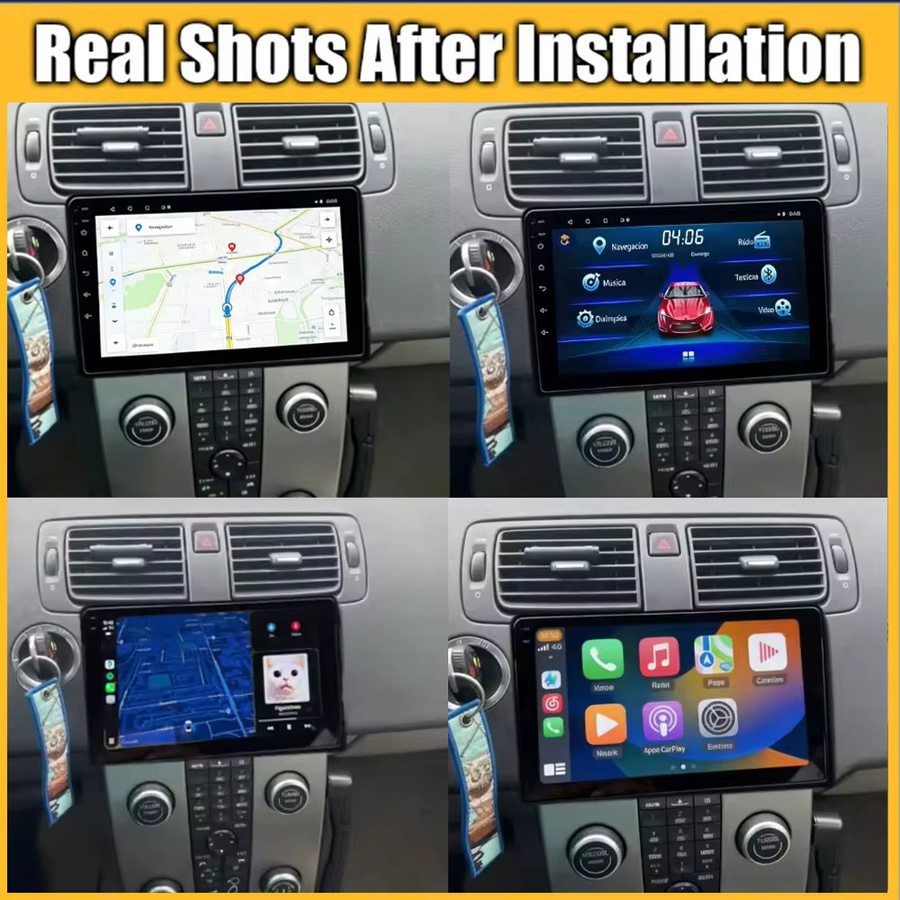 FengShiDa Android 16 Autoradio mit GPS Navigation, Bluetooth, WIFI und Videoplayer für Volvo C30 S40 V50 C70 (2004 - 2012), Schwarz - Bild 4