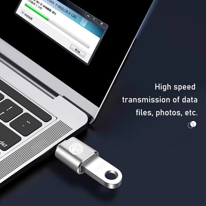 USB-C zu USB-A Adapter für MG Modelle MG 4 5 6 7 Cyberster ES5 MG5 ZS HS Marvel-R Hector in Silber - Bild 5
