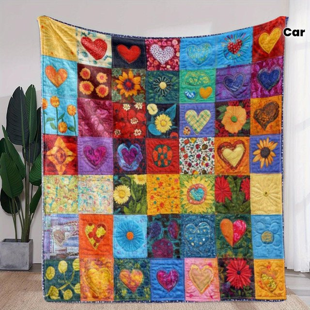 JMG Household Supplies Flanell-Kuscheldecke mit Blumenmuster, Mehrfarbig, B/B: 150 x 200 cm - Bild 1