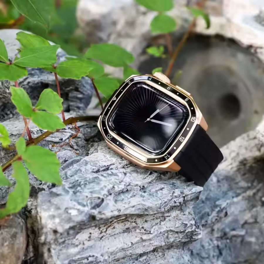 Apple Uhrenarmband Silikon, Metallgehäuse, Apple Watch 46 mm, Unisex - Bild 5