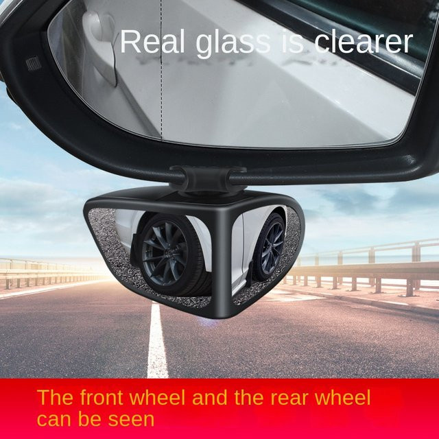 Zhengyuhan 2 Stück Auto Rückspiegel 360 Grad Blind Spot Spiegel, verstellbar und drehbar, konvexer Weitwinkel-Sicherheitsspiegel in Transparent und Blau - Bild 1