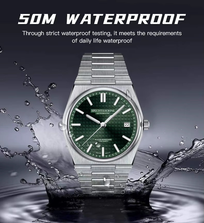 Specht&Sohne Armbanduhr, Automatik, Edelstahl, Schwarz, Herren - Bild 4