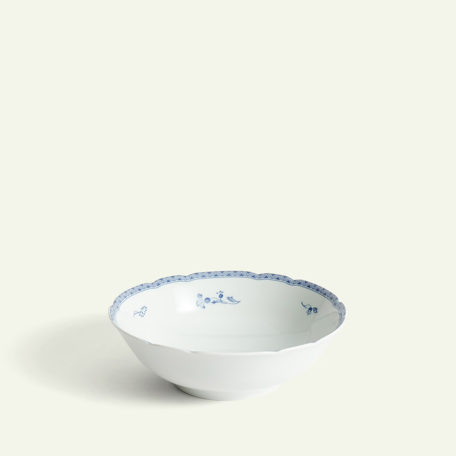 Jacqueline Lynd Dessertschale aus Porzellan mit floralem Muster in Blau und Weiß, Durchmesser: 16 cm - Bild 1