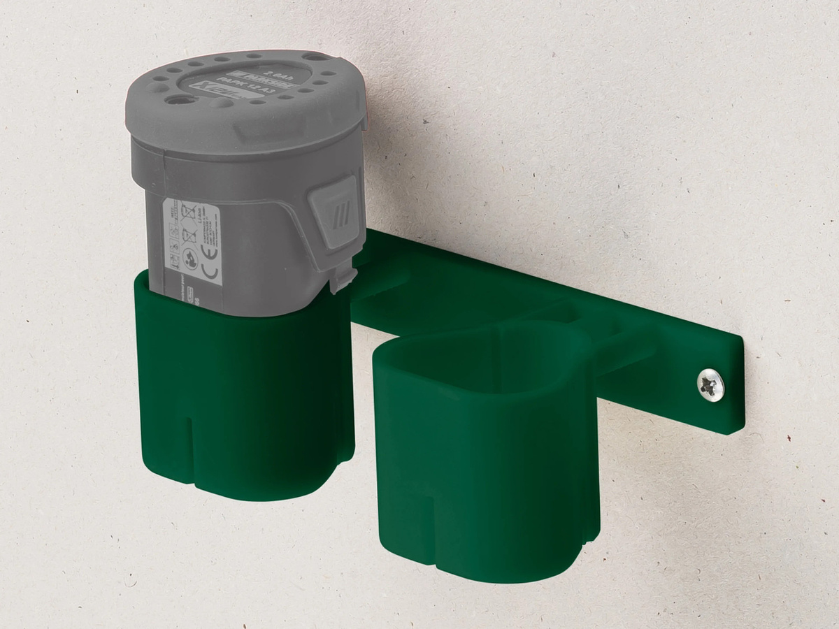 Parkside Wandhalter Set Doppelhalterung 2-teilig grün aus Kunststoff - Bild 2