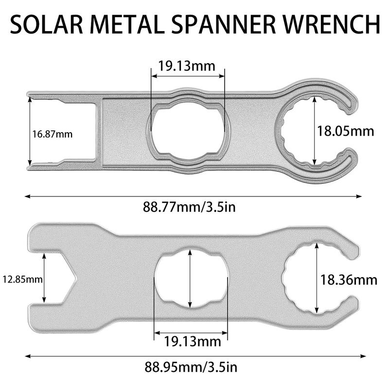Toorise 2-Paar Solar-Steckerschlüssel aus Aluminiumlegierung in Silber zur Montage und Demontage von Solarpanel-Kabeln - Bild 3