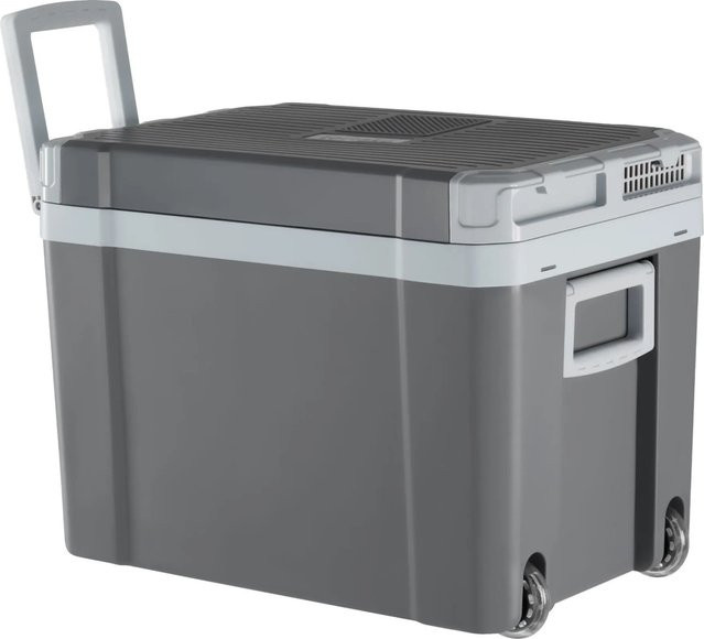 Tectake Elektrische Kühl- und Wärmebox mit 35 l Fassungsvermögen in Grau mit Rollen und Eco Modus B/T/H: 52,5 x 35 x 40 cm - Bild 1
