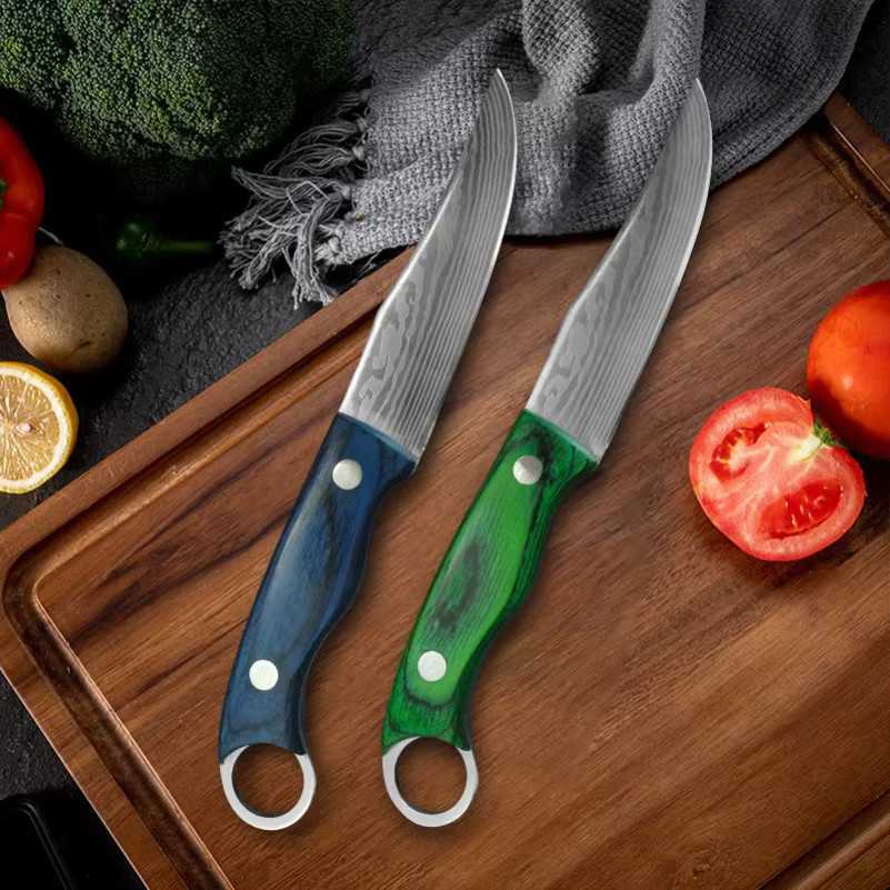 GuanQi Damaskus Boning Knife aus Edelstahl mit Holzgriff in Multicolour - Bild 2