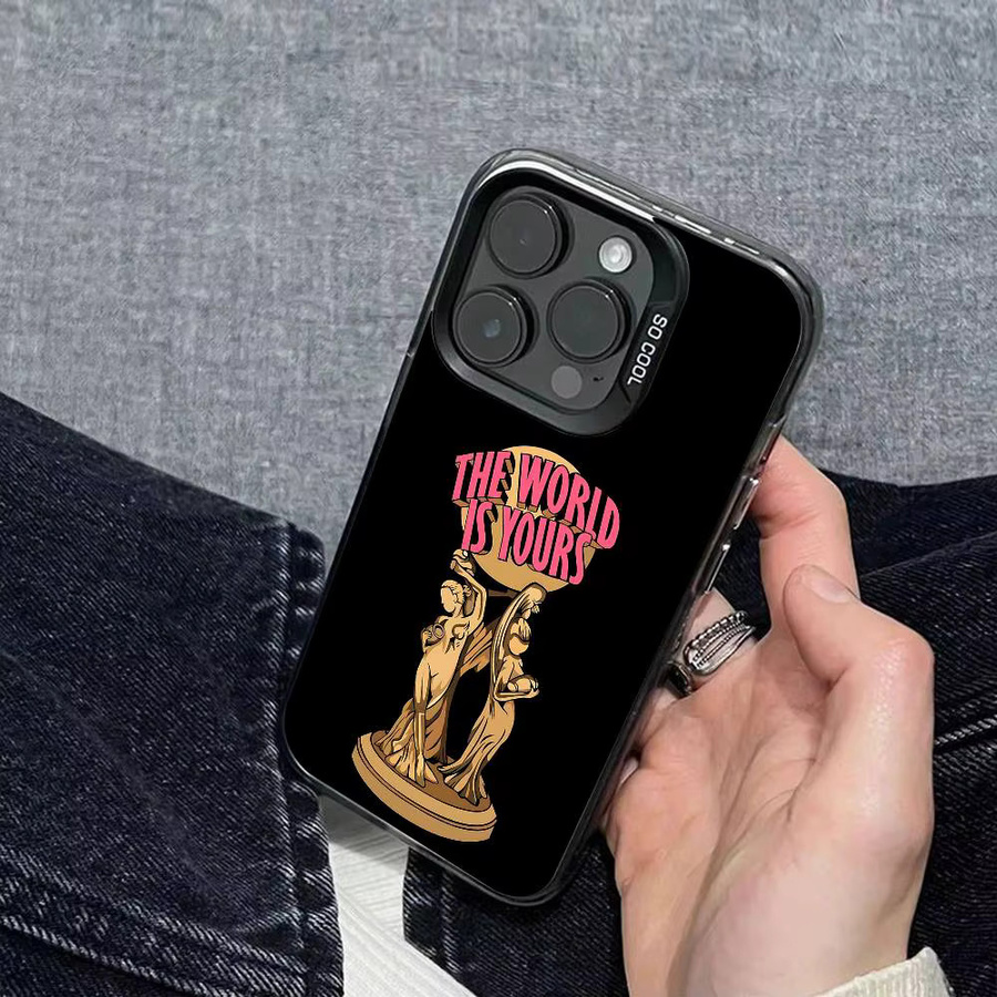 Scarface The World Is Yours Stoßfeste Handyhülle für Apple iPhone 11 bis 17 Pro Max Plus in Silber und Schwarz - Bild 5
