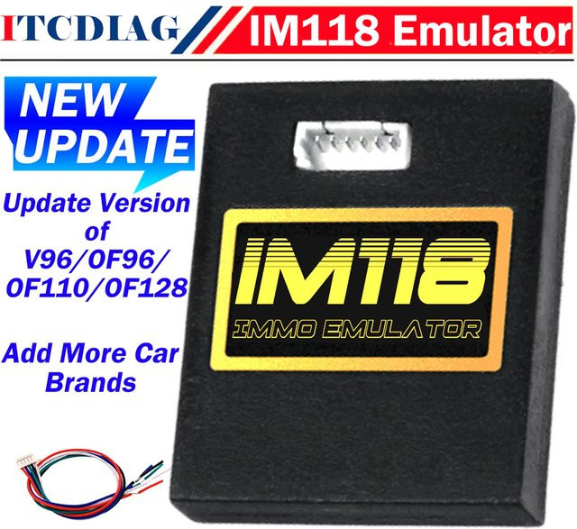 ITCARDIAG IM118 IMMO Off Emulator Sitzbelegungssensor Autodiagnosetool für K-LINE und CANBUS in Schwarz - Bild 1