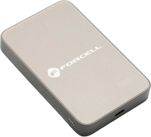 Forcell F10K8 Externer Wireless-Akku in Gold mit 10000mAh, 15W, PD + Qi und USB-C Anschluss - Bild 1