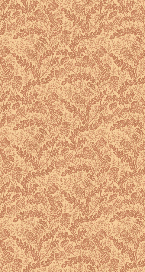 Mulberry Home Tapete Mulberry Thistle in Russet mit floralem Botanik-Design - Bild 1