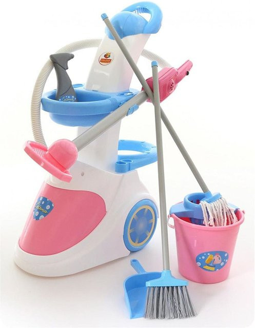 Polesie Putzwagen 59314 Staubsauger mit Sound rosa - Bild 1