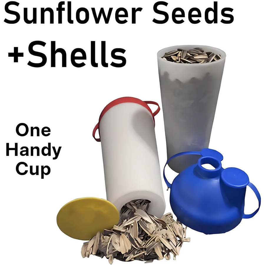 APWIKOGER 2-in-1 Snackbehälter für Sonnenblumenkerne und Nüsse, auslaufsicherer Samen- und Schalenhalter aus Kunststoff, B/T/H: 13,5 x 7,4 cm - Bild 4