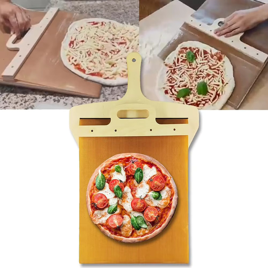 APWIKOGER Antihaftbeschichtete Pizzaschaufel und Teigtablett in Rechteckform, B: 55,0 cm, T: 30,0 cm - Bild 5