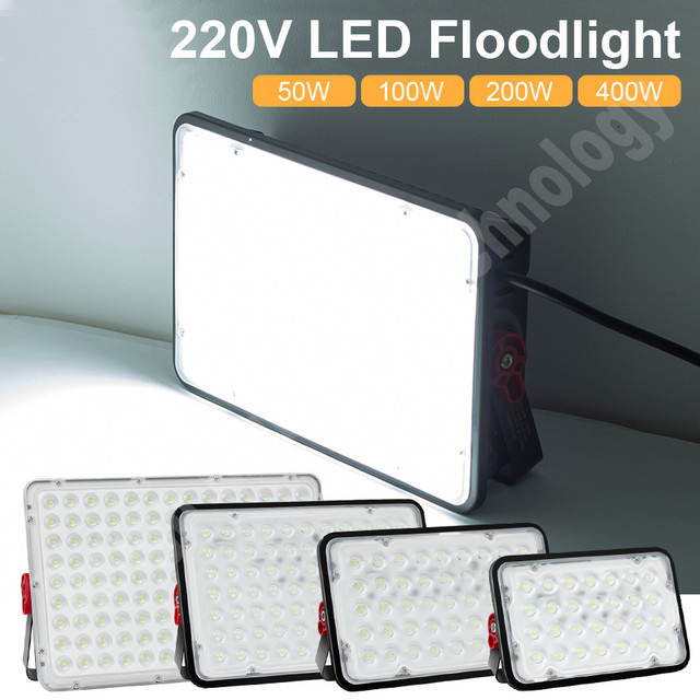 YEMEKE LED Flutlicht Outdoor IP66 Wasserdicht für Garten und Straße in Weiß oder Schwarz - Bild 1