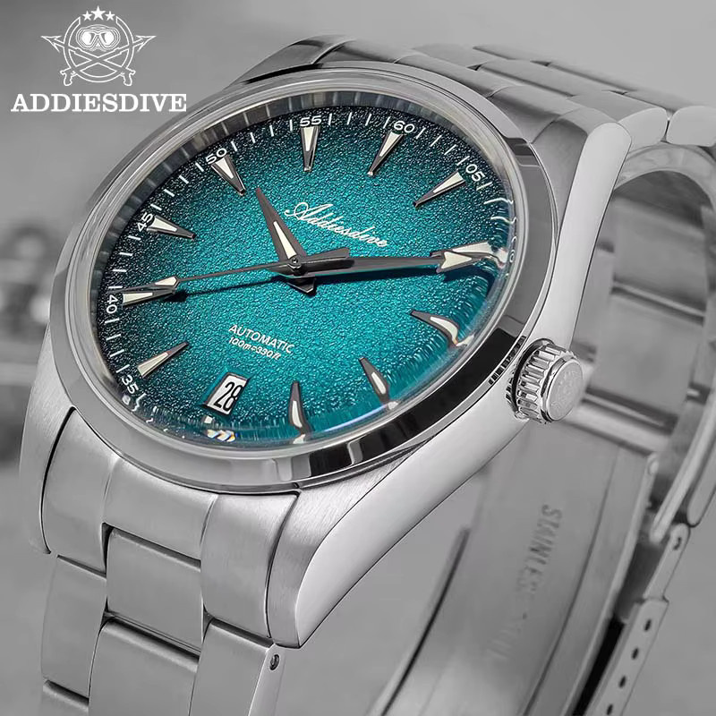 ADDIESDIVE Automatik-Armbanduhr, Edelstahl, Grün, 39 mm, Herren - Bild 2