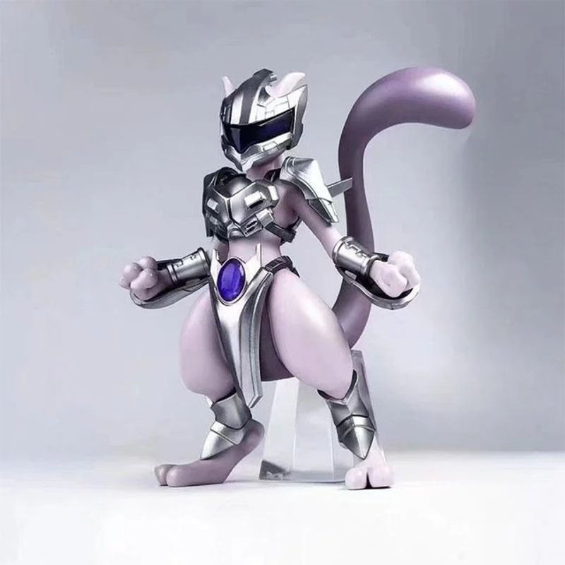 Pokemon Mewtwo Anime Figur in Lila, PVC Statue Modell für Sammler und Kinder, Höhe: 11 cm - Bild 1