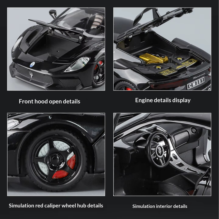 Maisto Maserati GT2 Automodell, 1:24, Metall, mit Licht und Sound - Bild 4