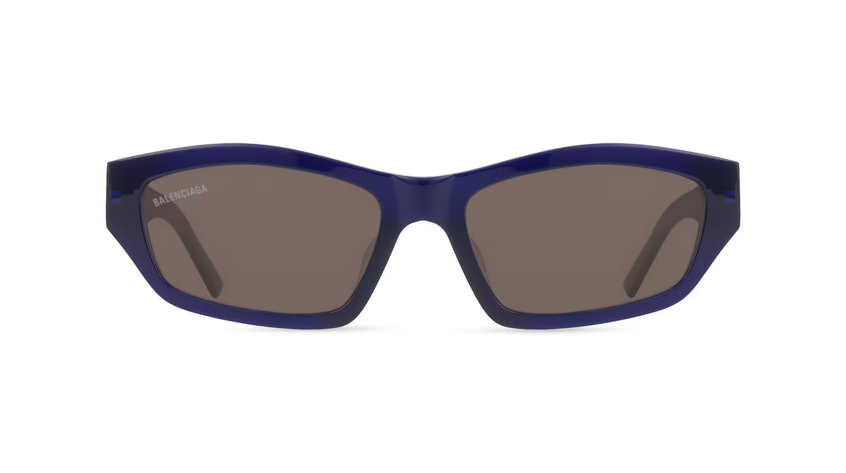 Balenciaga BB0448SK Sonnenbrille, Vollrand, hexagonal, Acetat, Unisex, blau, grau - Bild 1