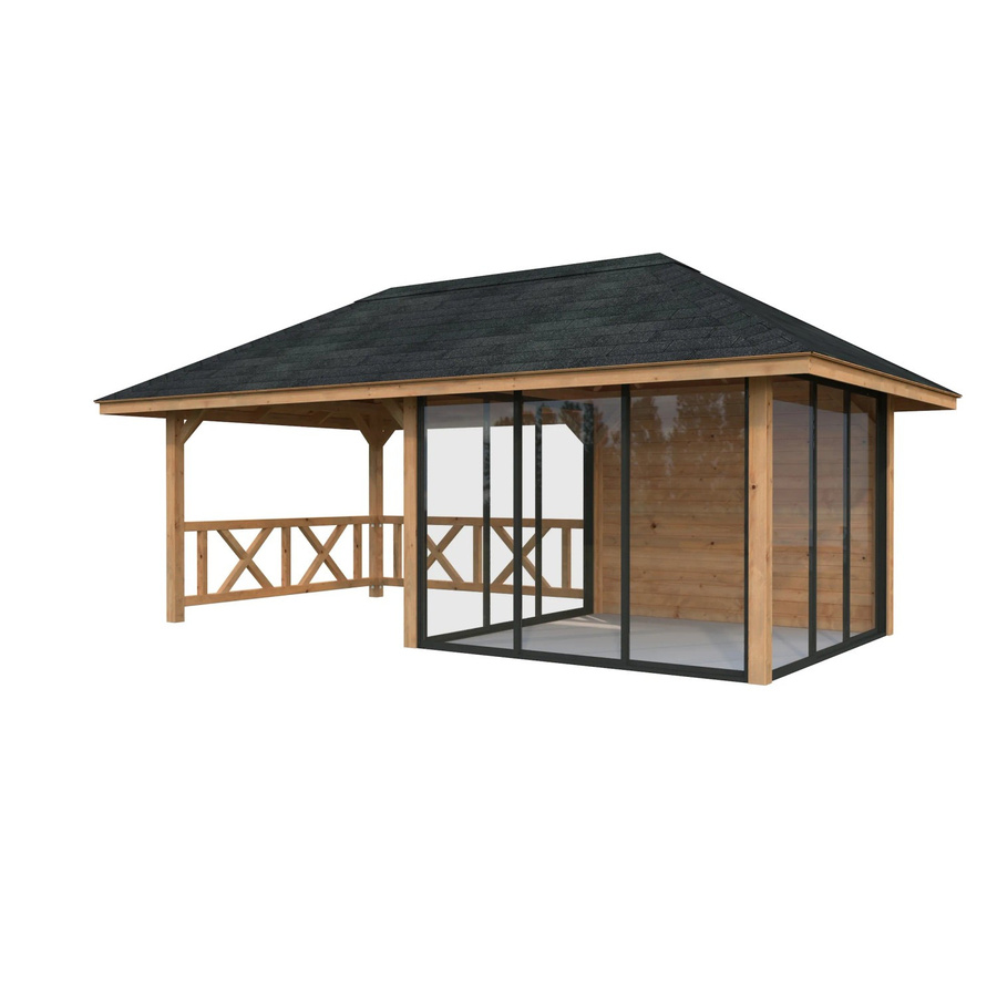 PALMAKO Pavillon Bianca Set 204 Slide aus Fichtenholz in Braun, B/H/T: 588 x 319 x 300 cm - Bild 2