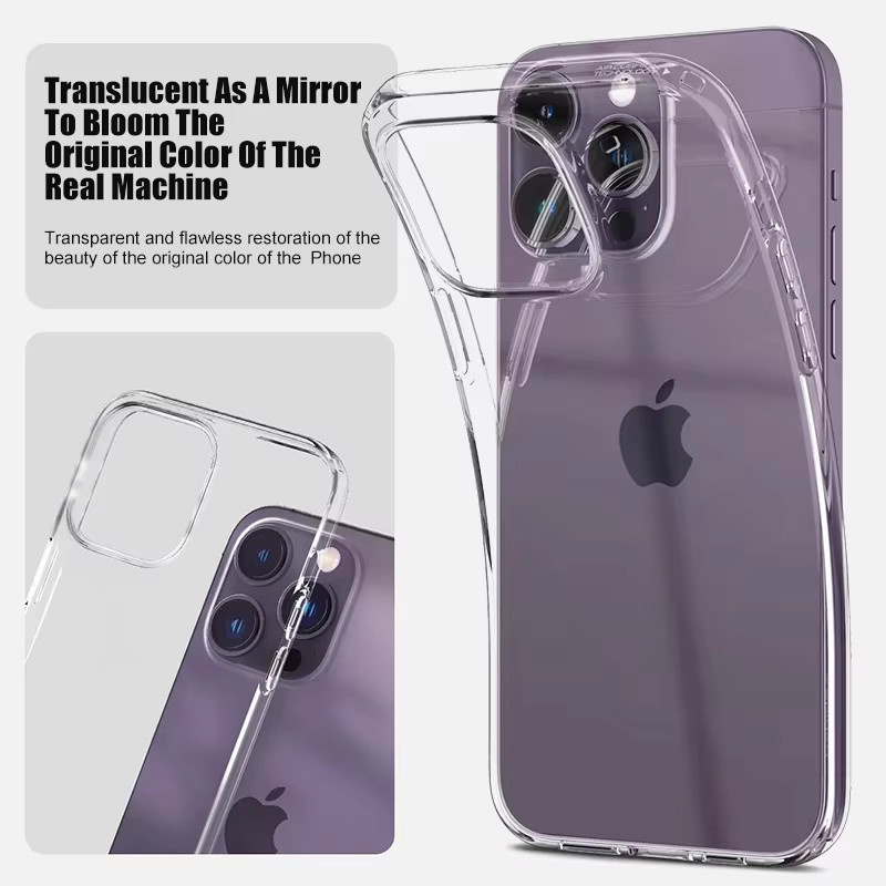 VRNOEI Ultra Clear Soft Case Transparente Handyhülle für iPhone 11 bis iPhone 17 Pro Max und iPhone 17 Air 16 Plus - Bild 3