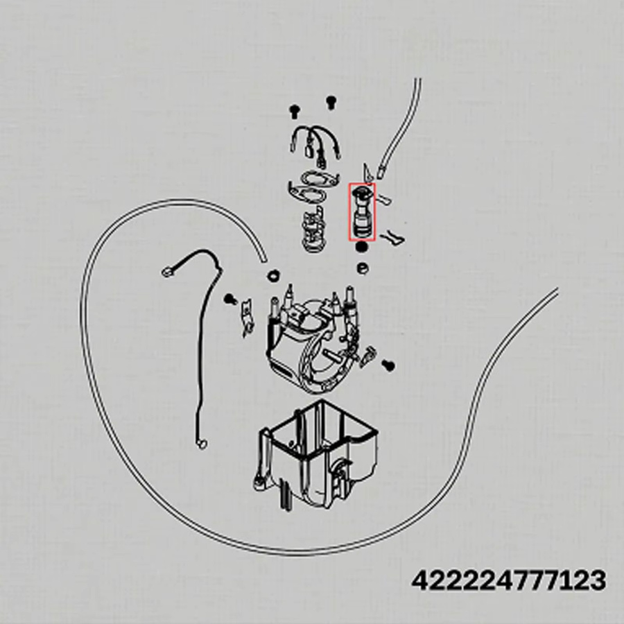 Philips ThermoBlock-Einlassanschluss Kit mit Dichtung, Abstandshalter und Gabel D8mm in Weiß, passend für Kaffeemaschinen (422224777123) - Bild 3
