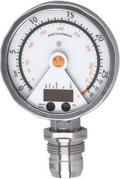 Ifm Electronic Drucksensor PG2893 in Silber, Messbereich -14.4 psi bis 362.7 psi, M12 Anschluss, 1 Öffner, 1 Schließer, Analog - Bild 1