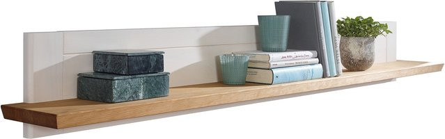 Wandboard Tilda aus massiver Kiefer in Weiß Natur mit Rückwand - Bild 1