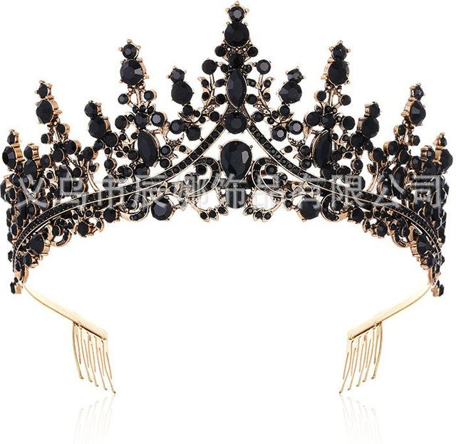 Wucifang Jewelry Brautkrone, Strass, Damen, black - Bild 1