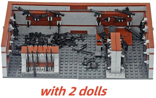 Linyi toy Waffenkammer Gebäude Bausteine Spielset Militär - Bild 1