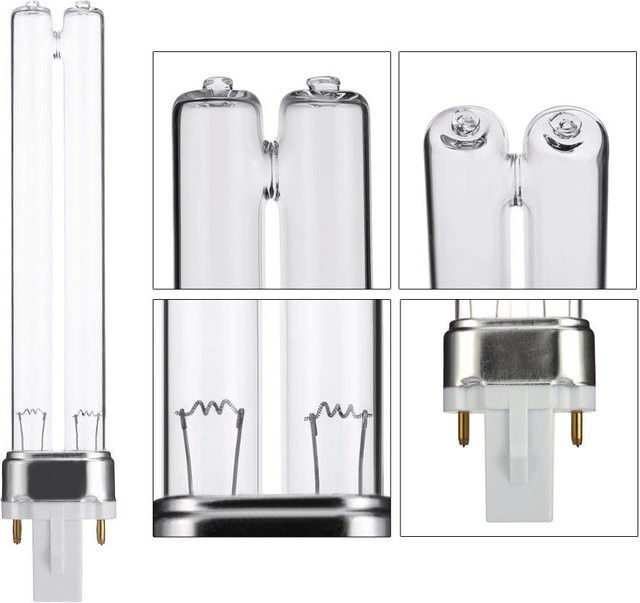 TOMTOP JMS UV-Sterilisator Glühbirne für Aquarium und Luftreiniger mit G23 Sockel, 9W, transparent - Bild 1